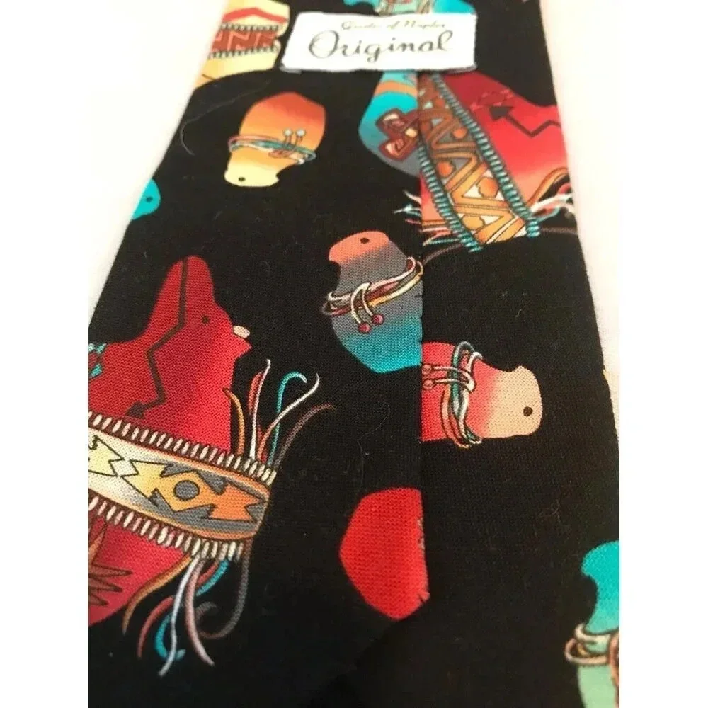 Southwestern Native Fetish Carvings Bear Wolf Geisler Of Naples Classic Neck Tie